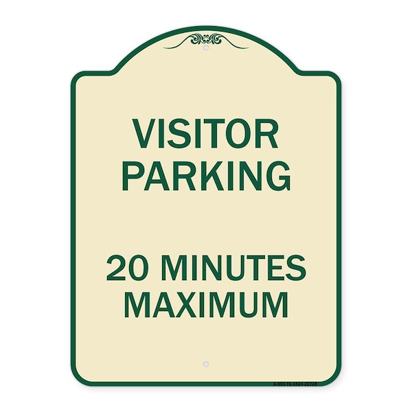 Visitor Parking Visitor Parking 20 Minutes Maximum Heavy-Gauge Alum, 18" L, 24" H, TG-1824-22728